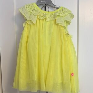 Billieblush Sunny Yellow Dress with Eyelet Ruffle